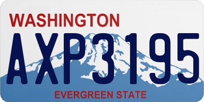 WA license plate AXP3195