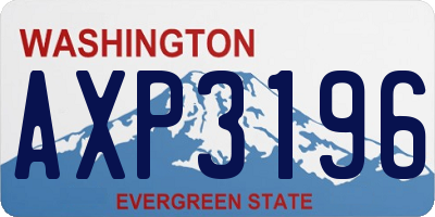 WA license plate AXP3196