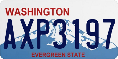 WA license plate AXP3197