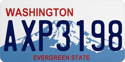 WA license plate AXP3198