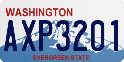 WA license plate AXP3201