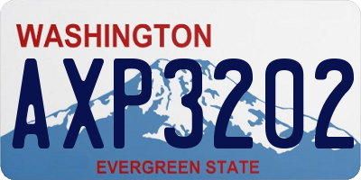 WA license plate AXP3202