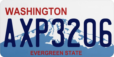 WA license plate AXP3206