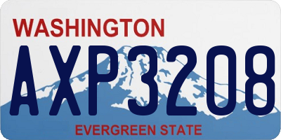 WA license plate AXP3208