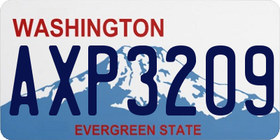 WA license plate AXP3209