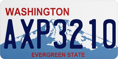 WA license plate AXP3210