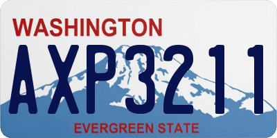 WA license plate AXP3211