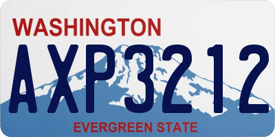 WA license plate AXP3212
