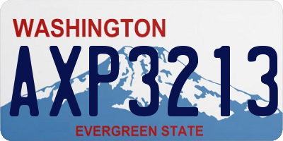 WA license plate AXP3213