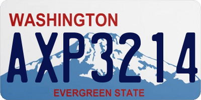 WA license plate AXP3214
