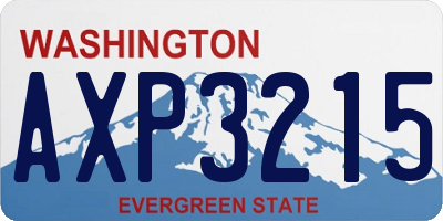 WA license plate AXP3215