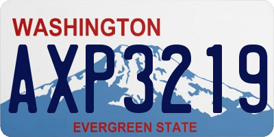 WA license plate AXP3219