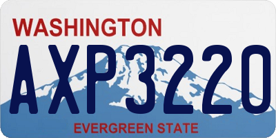 WA license plate AXP3220