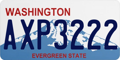 WA license plate AXP3222