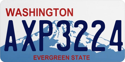 WA license plate AXP3224