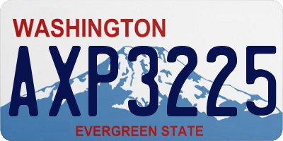WA license plate AXP3225