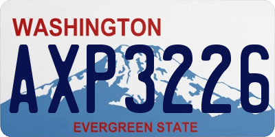 WA license plate AXP3226