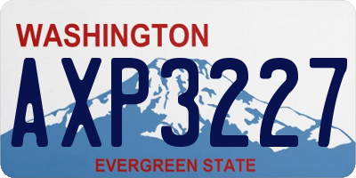 WA license plate AXP3227