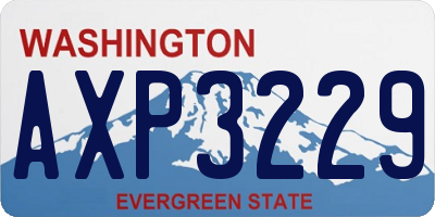WA license plate AXP3229