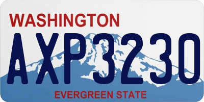 WA license plate AXP3230