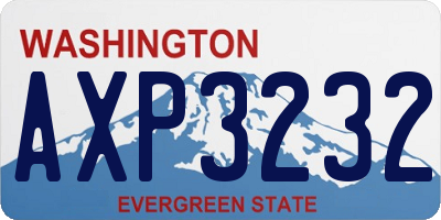 WA license plate AXP3232