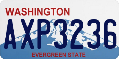 WA license plate AXP3236