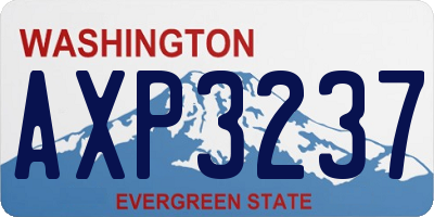 WA license plate AXP3237