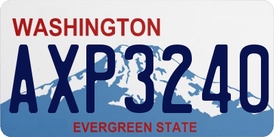 WA license plate AXP3240