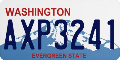 WA license plate AXP3241