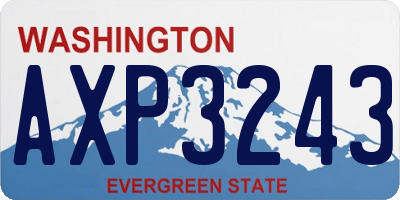 WA license plate AXP3243