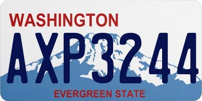 WA license plate AXP3244