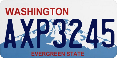 WA license plate AXP3245