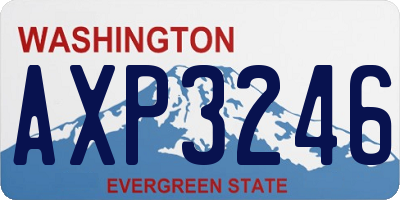 WA license plate AXP3246