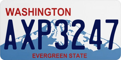 WA license plate AXP3247