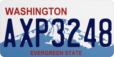 WA license plate AXP3248