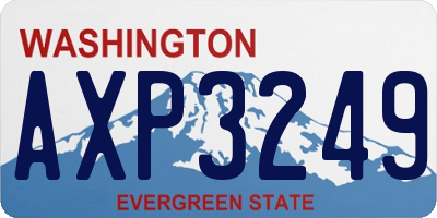 WA license plate AXP3249