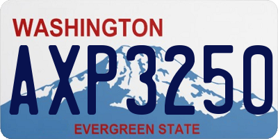 WA license plate AXP3250