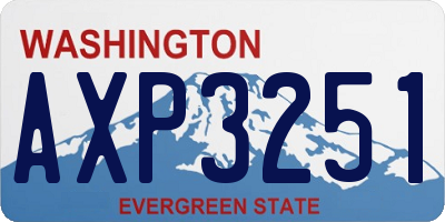 WA license plate AXP3251