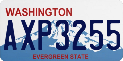 WA license plate AXP3255