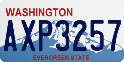 WA license plate AXP3257