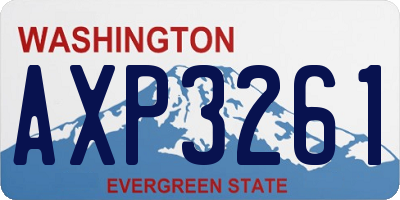 WA license plate AXP3261