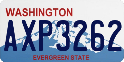WA license plate AXP3262