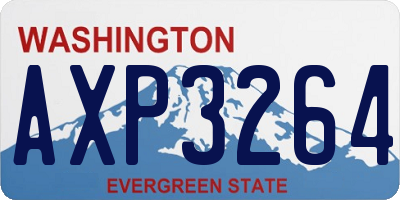 WA license plate AXP3264