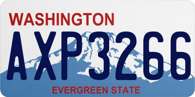 WA license plate AXP3266