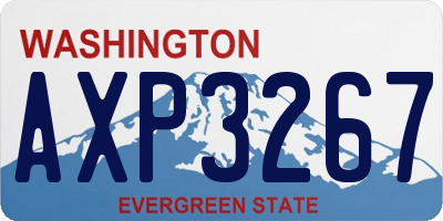 WA license plate AXP3267