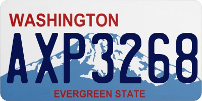 WA license plate AXP3268
