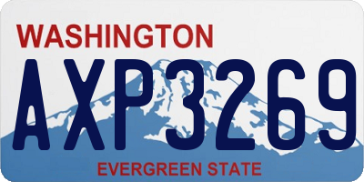 WA license plate AXP3269