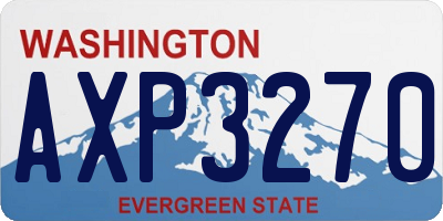 WA license plate AXP3270