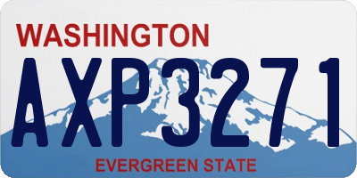 WA license plate AXP3271