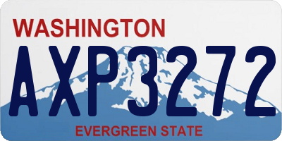 WA license plate AXP3272